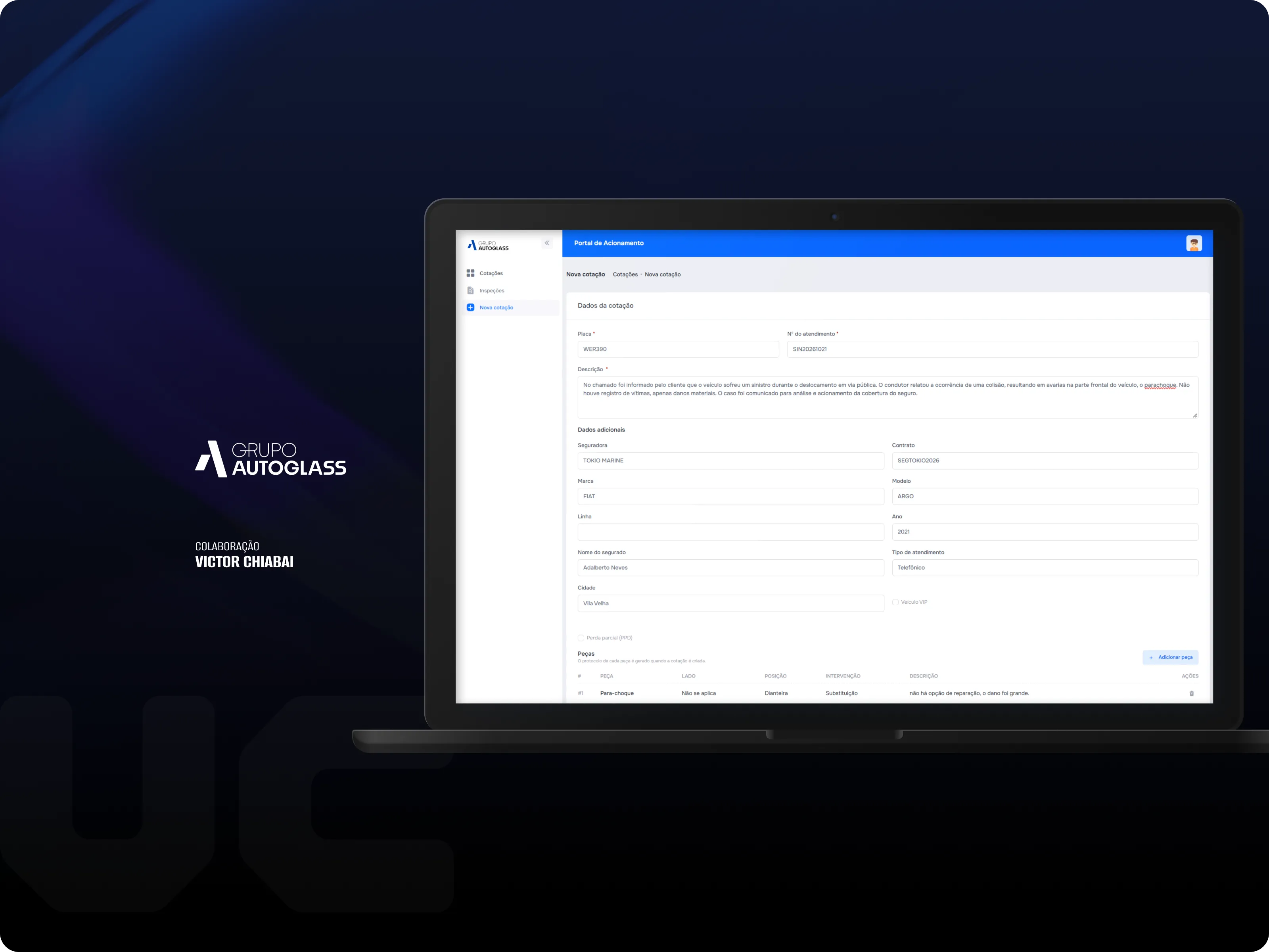 Autoglass — portal de acionamento