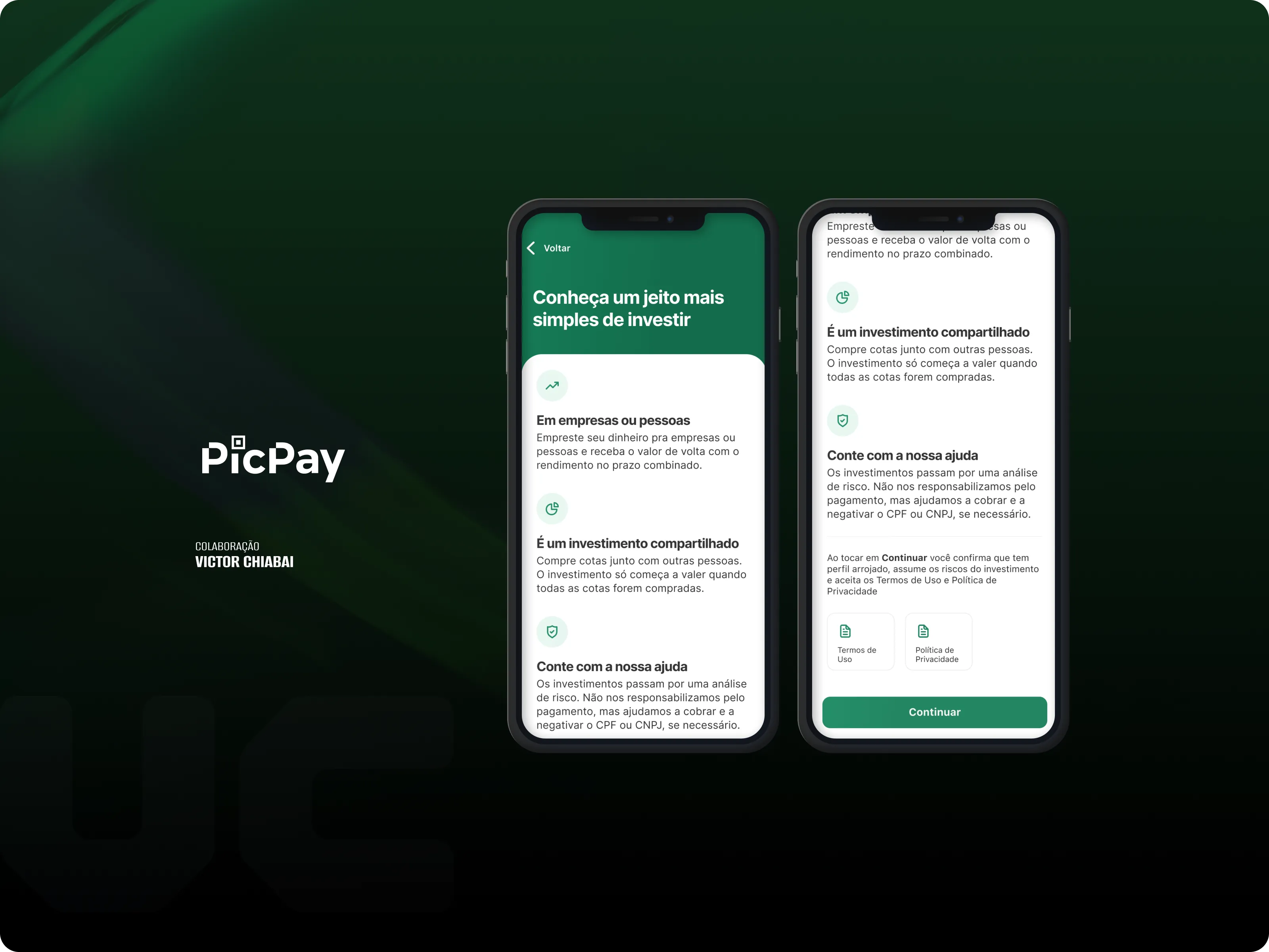 PicPay onboarding de investimento